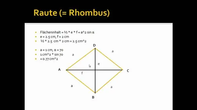 በ rhombus ውስጥ ዲያግናል ምንድን ነው?