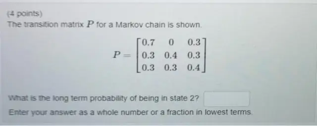 Markov zanjiri ehtimoli nima?