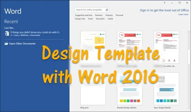 Come si crea un modello in Word 2016?