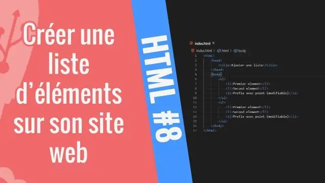 Hoe vermeld je items in HTML?