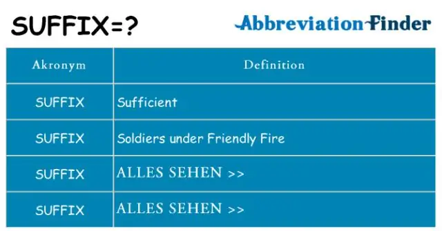 Was ist das Suffix, das schlecht bedeutet?