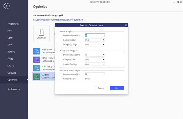 ¿Qué significa la compresión de opciones PNG?