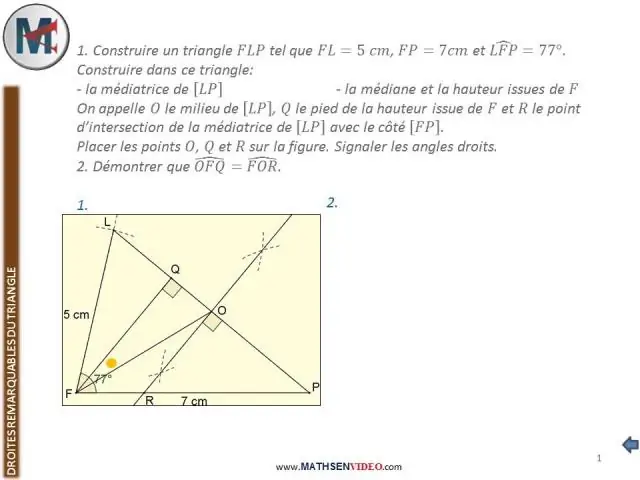 Qual é o ponto de simultaneidade para medianas?