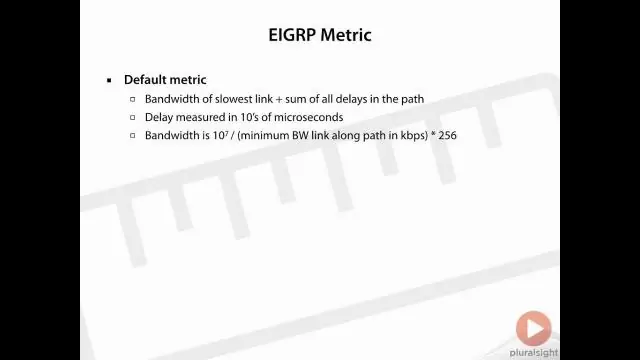 Eigrp मीट्रिक की गणना कैसे की जाती है?