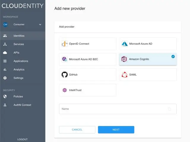 Czy AWS Cognito jest dostawcą tożsamości?