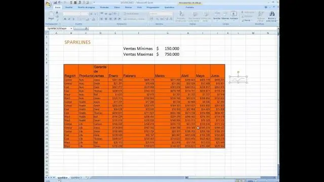 Paano ako maglalagay ng sparkline sa Excel 2007?