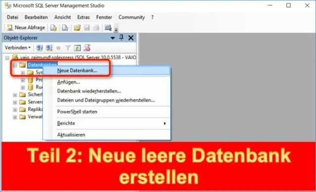 Как да възстановя SQL база данни в друга база данни?