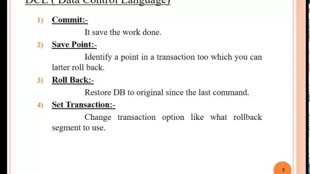 SQL-də DCL əmri nədir?