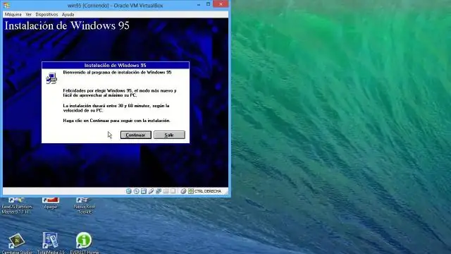 Hvordan installerer jeg Windows 95 på VirtualBox?