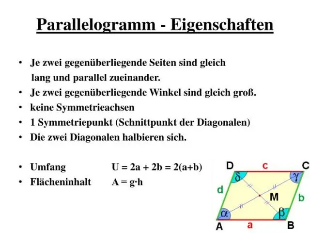 ¿Son iguales las dos diagonales de un paralelogramo?