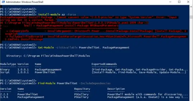 Ano ang azure PowerShell module?