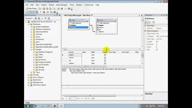 በ SQL አገልጋይ አስተዳደር ስቱዲዮ ውስጥ ያለው እይታ ምንድን ነው?