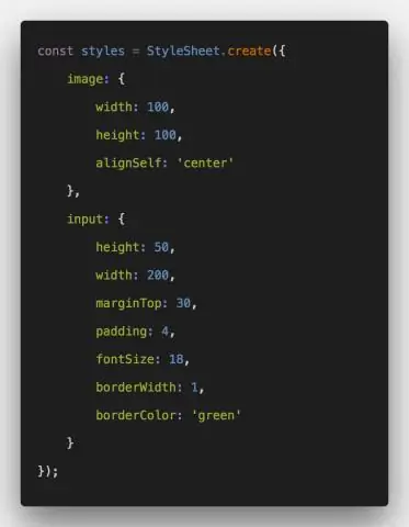 Ano ang StyleSheet sa react native?