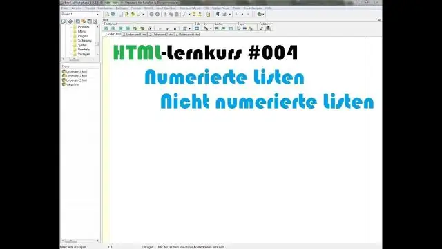 Kaj je urejen seznam v HTML?