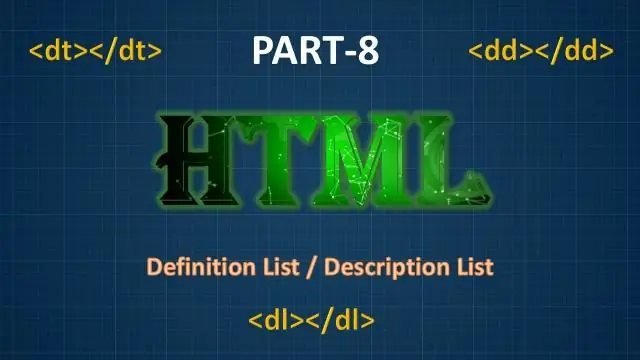 Prečo sa v HTML používa značka DT?