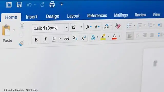 Kaip pakeisti kalbą „Microsoft Word 2007 Windows 7“?