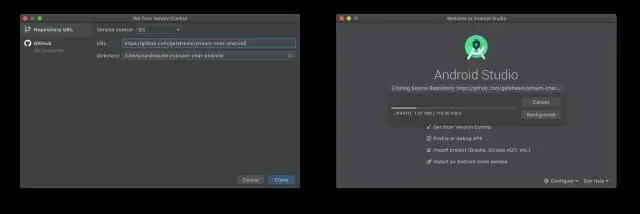 Kako uvozim projekt GitHub v Android Studio?