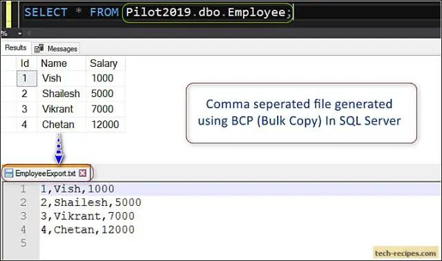 Ano ang bcp utility sa SQL Server?