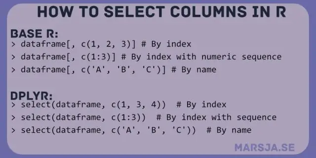 Wat doet select () in R?