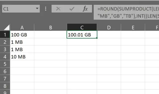 Comment convertir des Ko en Mo dans Excel ?