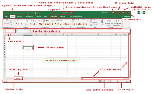 Upau wa zana wa kawaida uko wapi katika Excel?