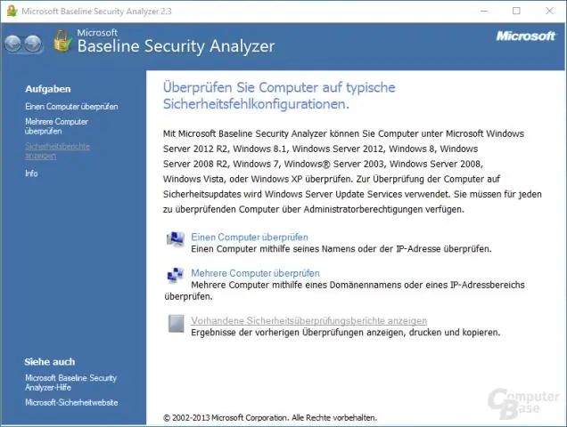 Hvordan kører jeg Microsoft Baseline Security Analyzer?