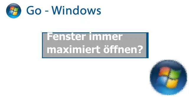 Hur gör jag Windows öppet maximerat?