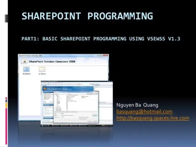 Apakah pengaturcaraan SharePoint?