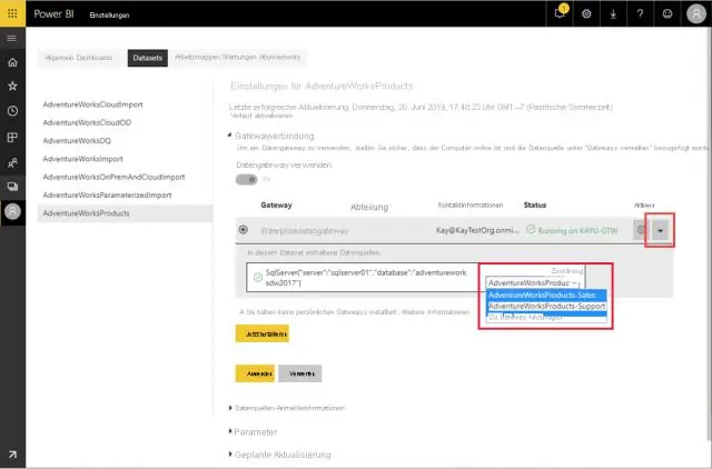 Kā pievienot datu avotu pakalpojumam Gateway Power BI?