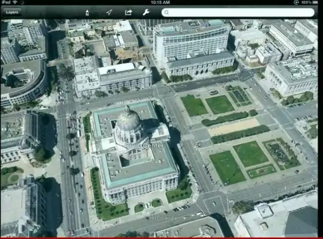 Hoe bekijk ik een vlakke weergave in Google Earth?