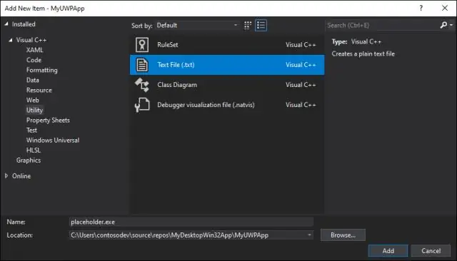 Hoe voeg ek 'n databron in Visual Studio 2017 by?